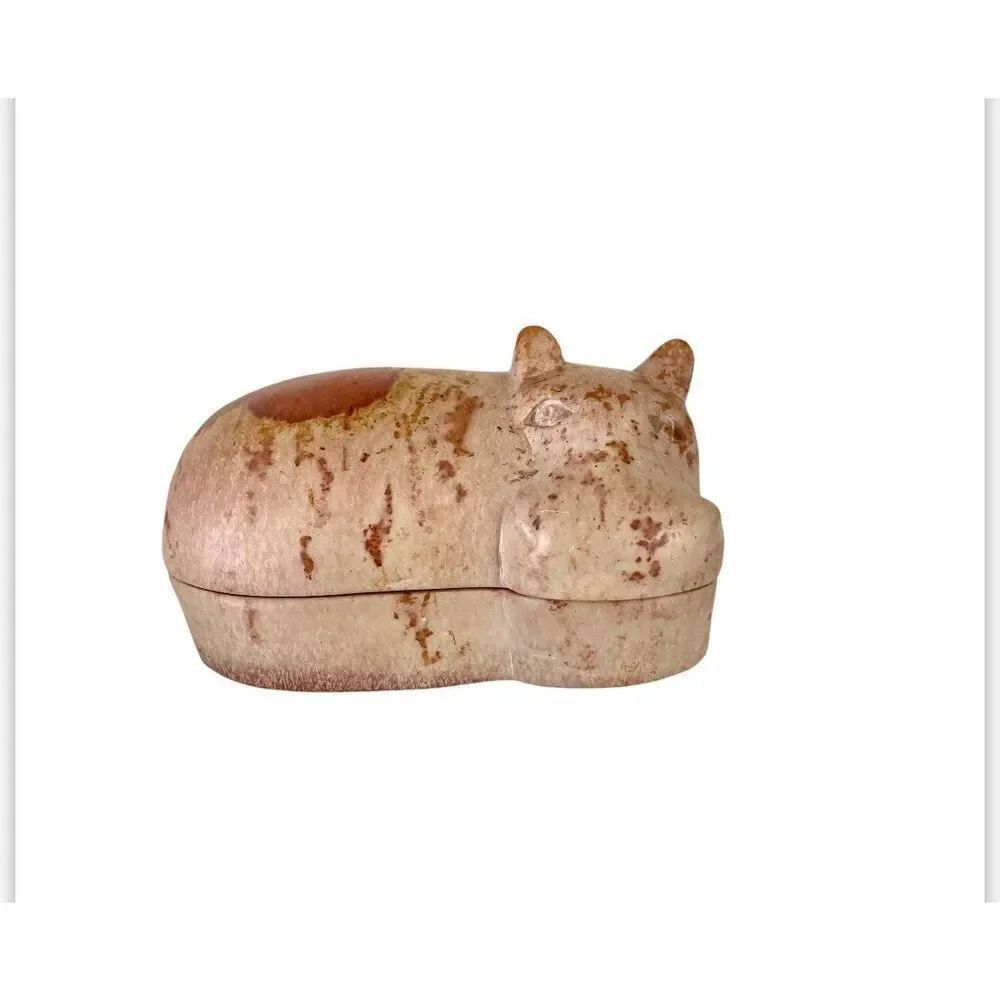 Small marble hippo box